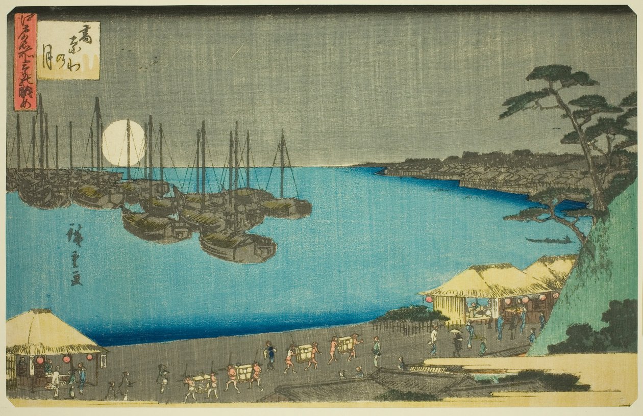 Moon at Takanawa, from the series "Three Views of Famous Places in Edo" by Utagawa Hiroshige