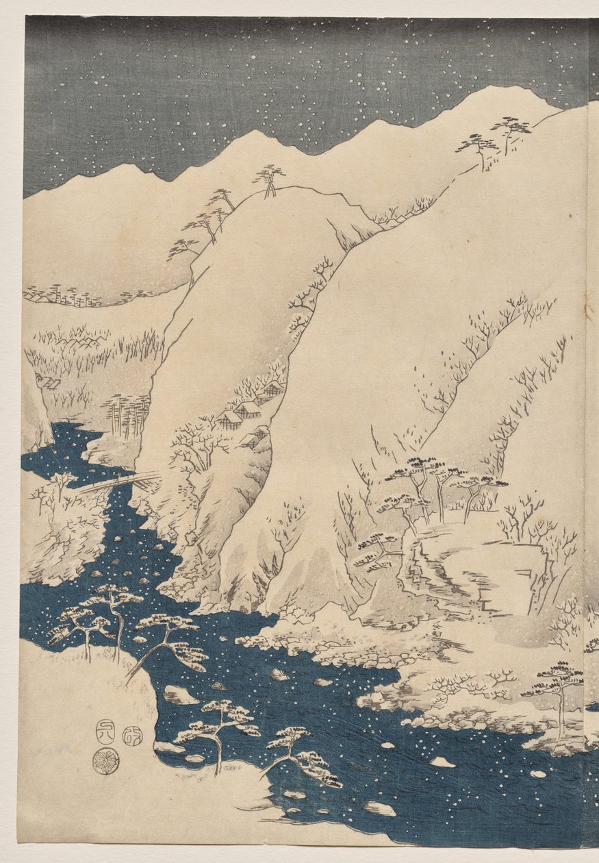 Mountain and River on the Kiso Road by Utagawa Hiroshige