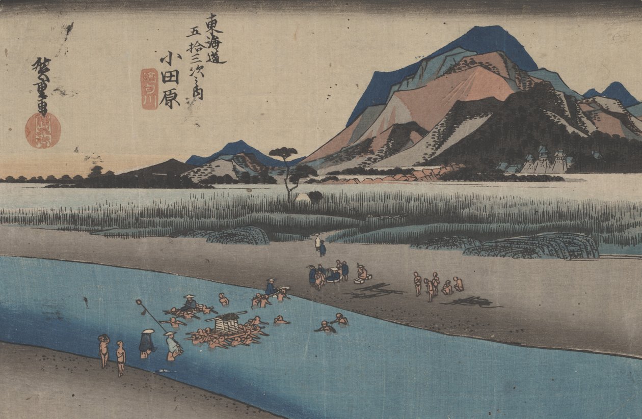 Odawara: Sakawa River by Utagawa Hiroshige