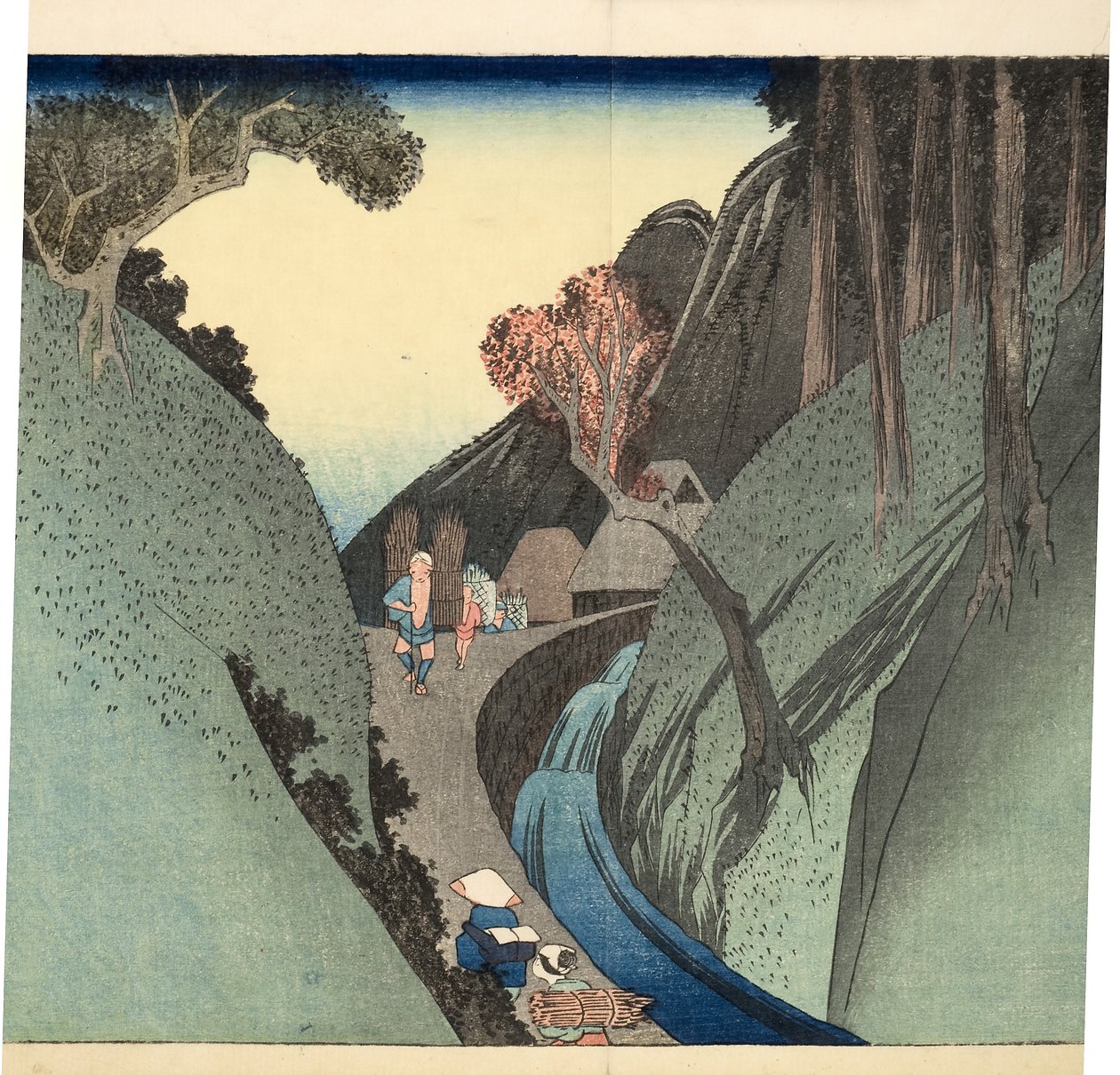 Okabe: Utsu Mountain by Utagawa Hiroshige