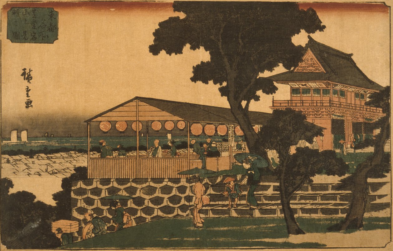 Restaurant Overlooking Tokyo by Utagawa Hiroshige