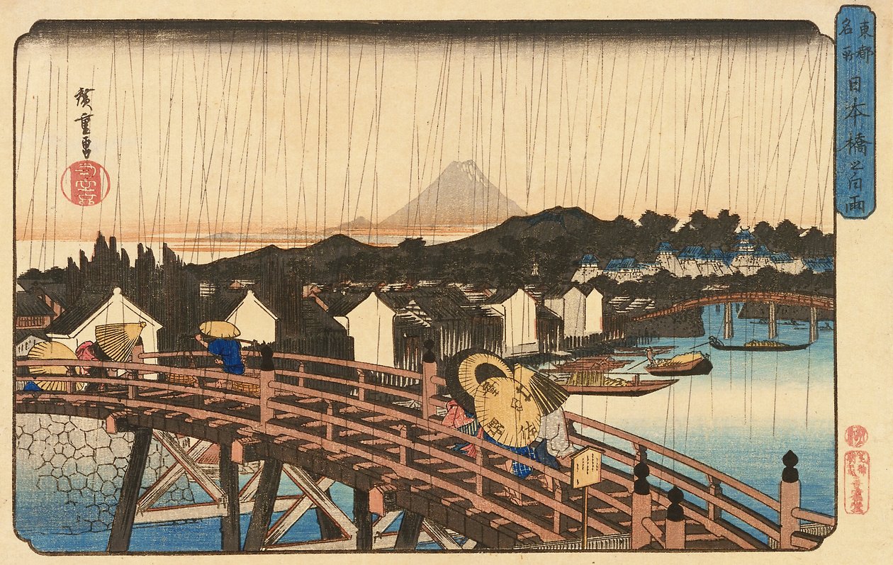 Shower at Nihonbashi Bridge, 1832-34 by Utagawa Hiroshige