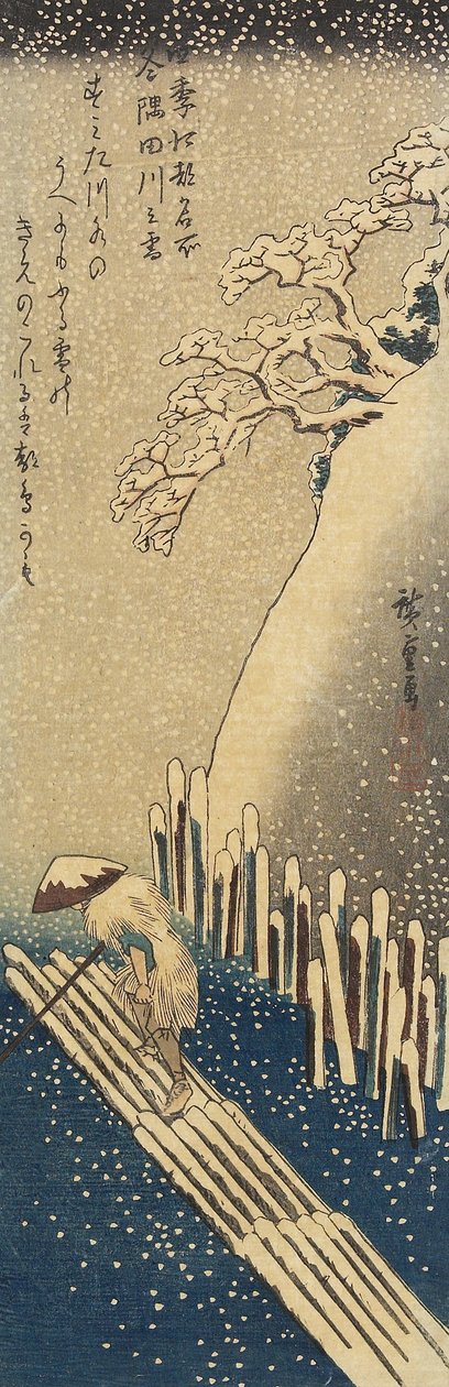 Snow Over The Sumida River, Winter, 1833-1834 by Utagawa Hiroshige