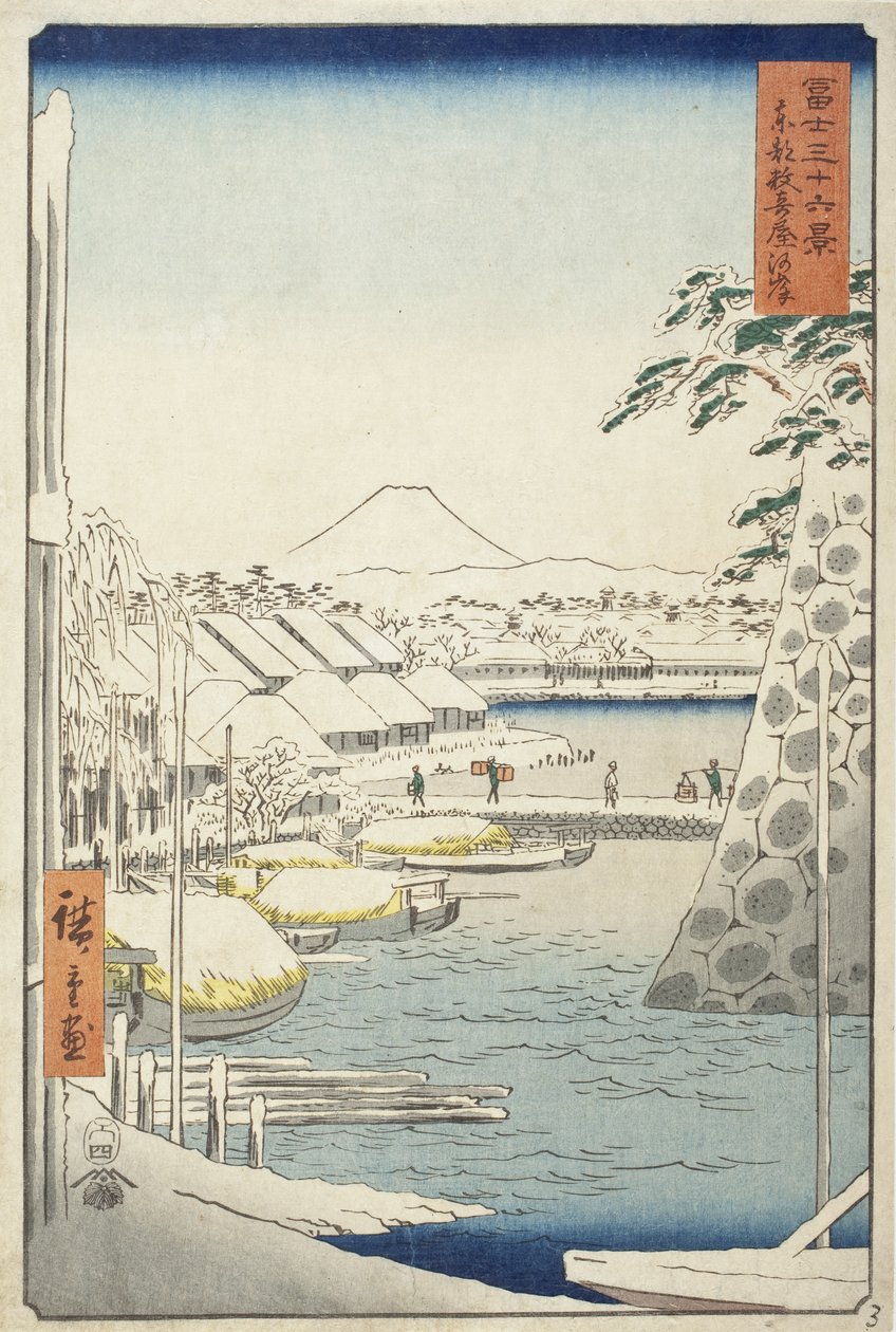 The Riverbank at Sukiya in the Eastern Capital by Utagawa Hiroshige