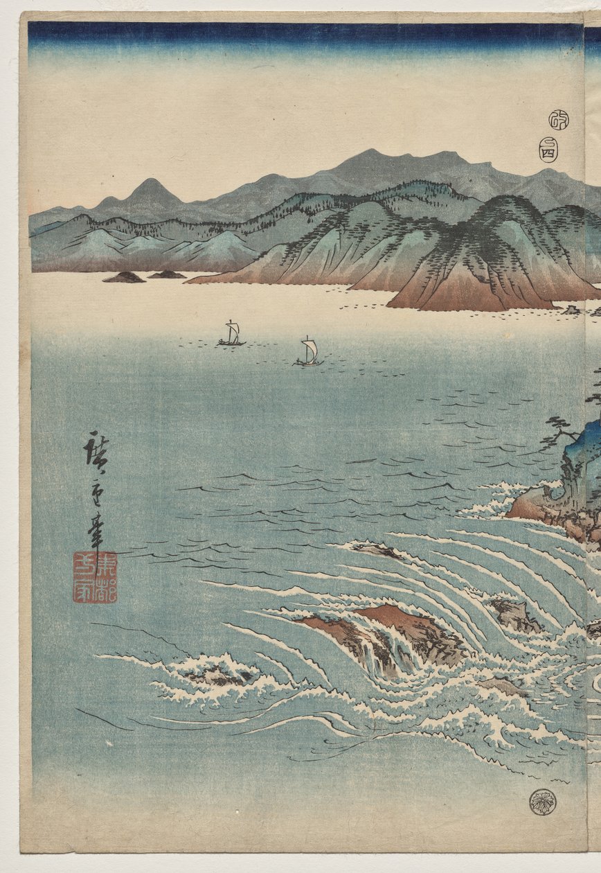 The Whirlpools of Awa by Utagawa Hiroshige