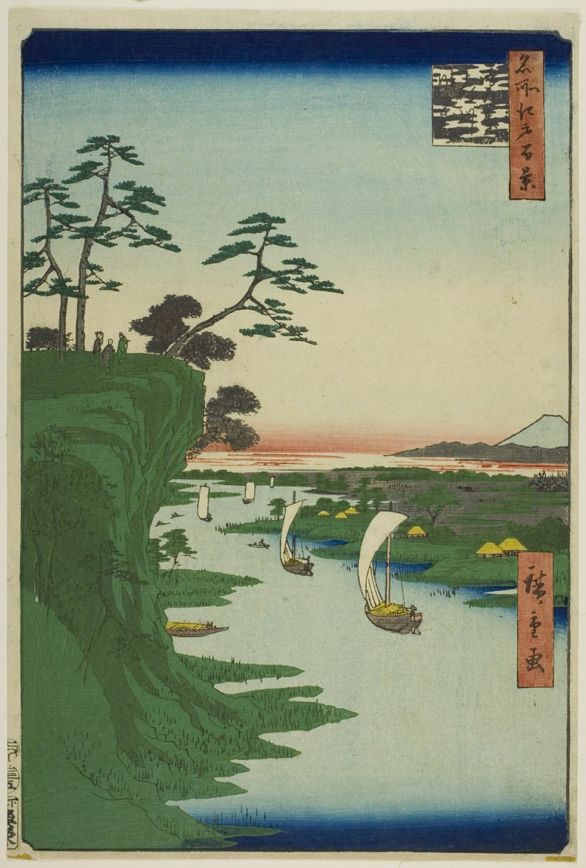 View of Konodai and the Tone River, from the series "One Hundred Famous Views of Edo" by Utagawa Hiroshige