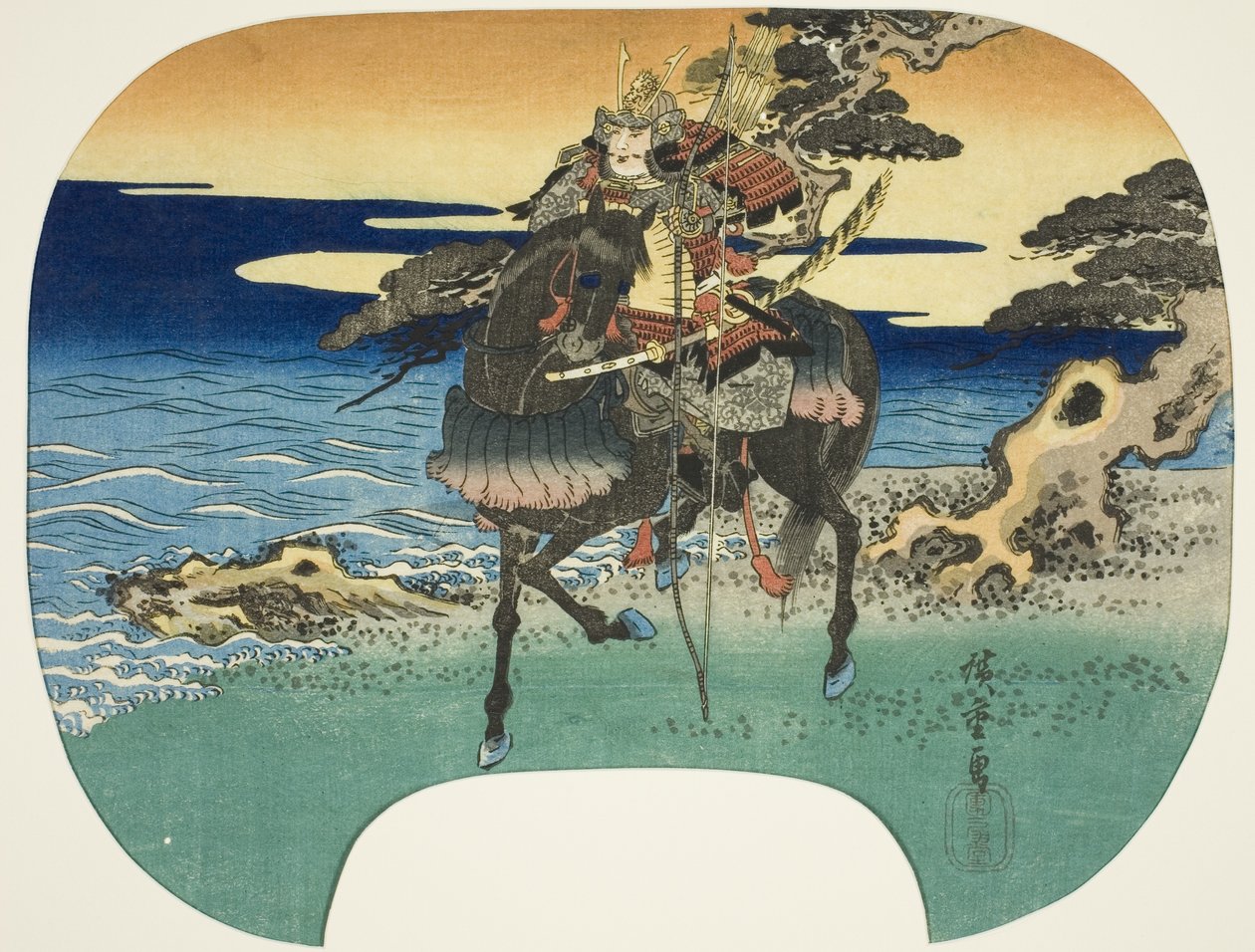 Warrior on horseback by Utagawa Hiroshige