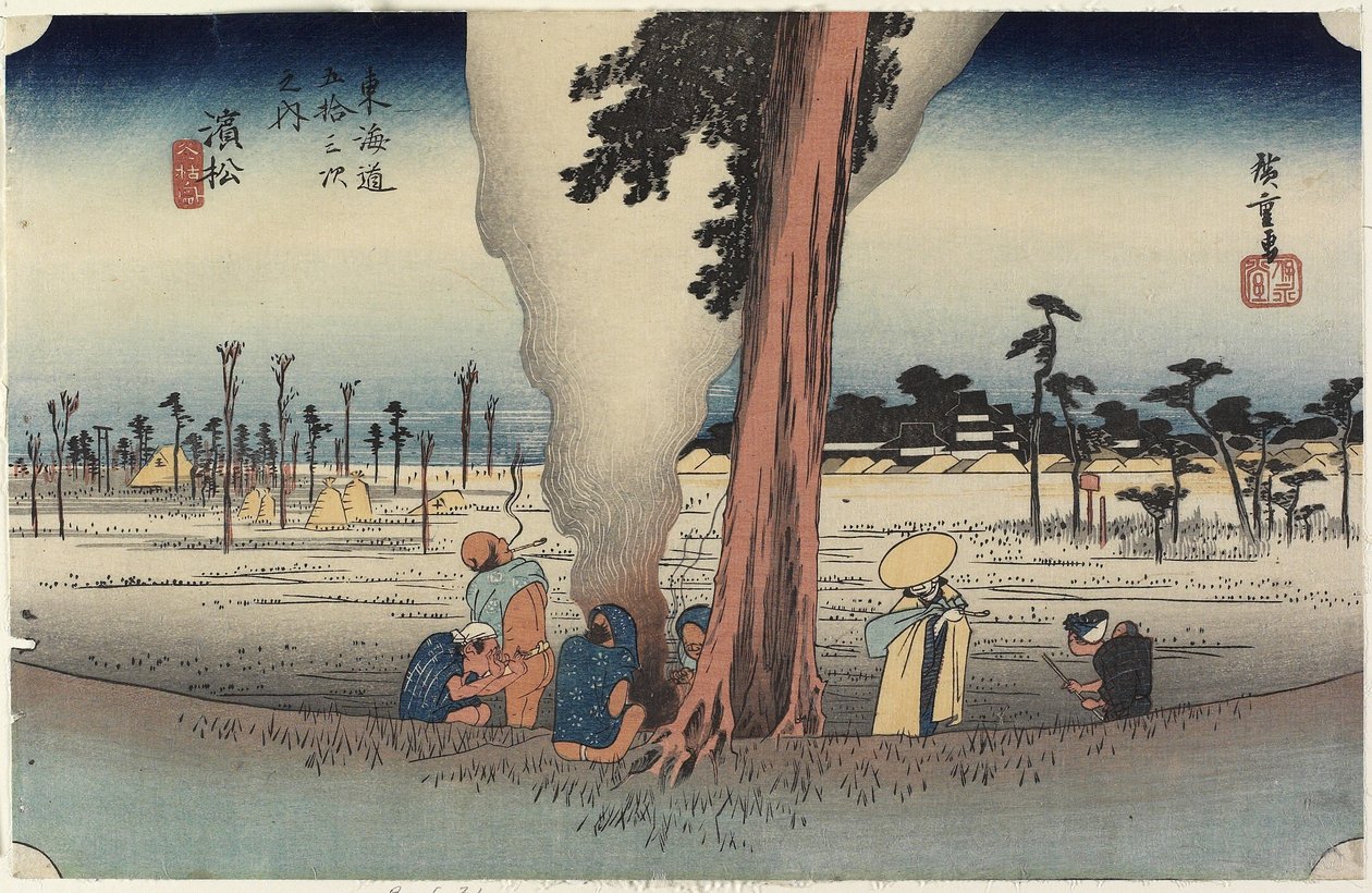 Winter Scene, Hamamatsu, c. 1833 by Utagawa Hiroshige