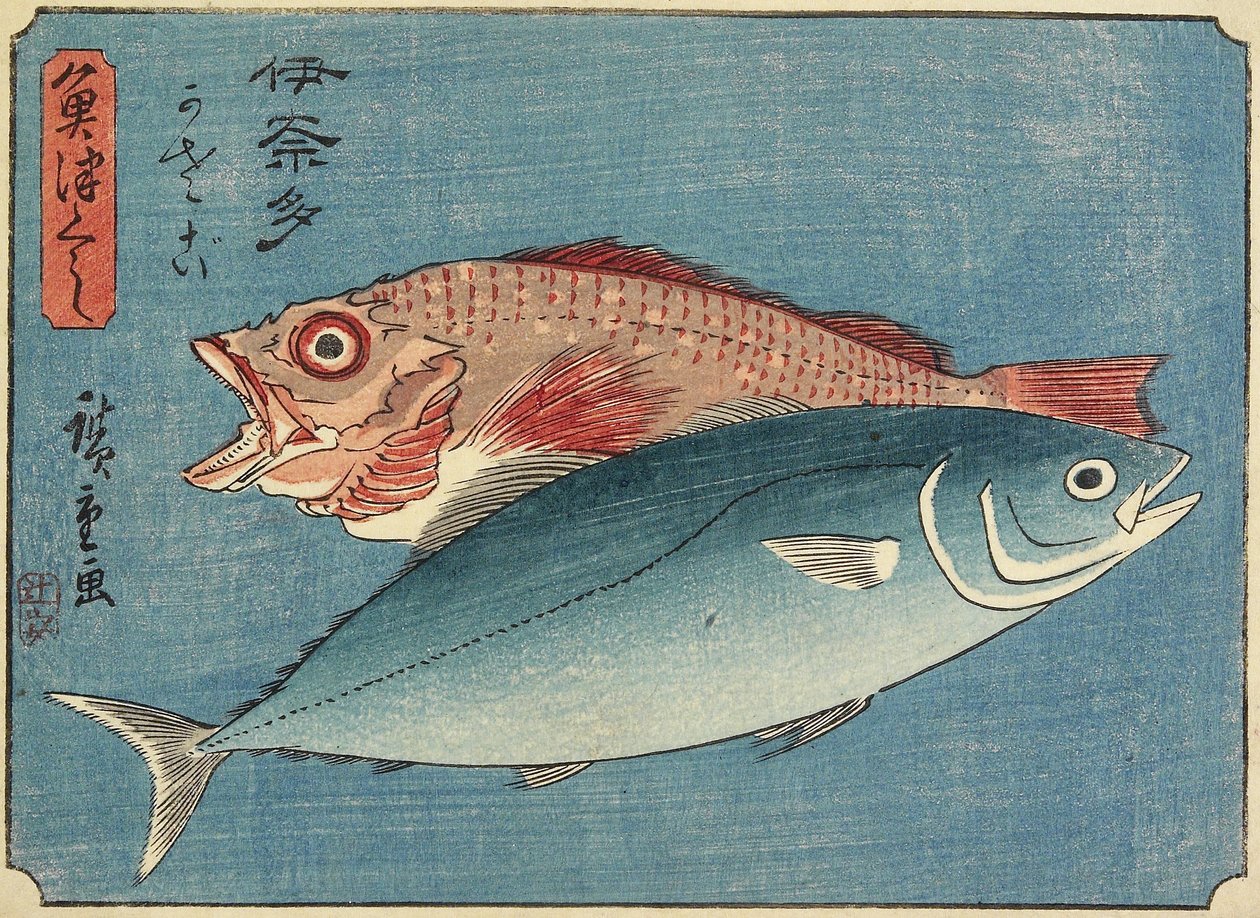 Yellowtail and Rockfish by Utagawa Hiroshige