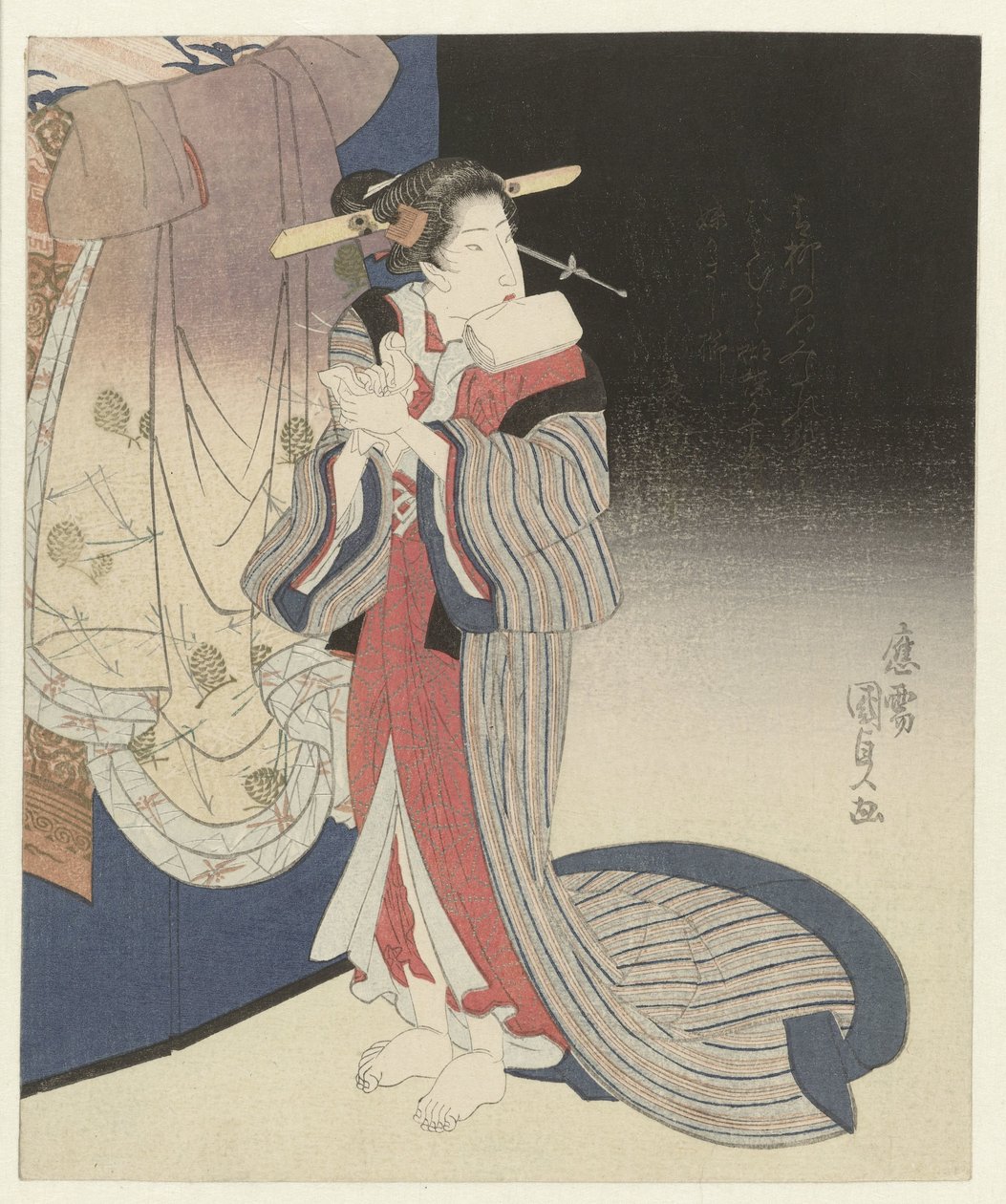 Courtesan Preparing for the Night by Utagawa Kunisada (I)