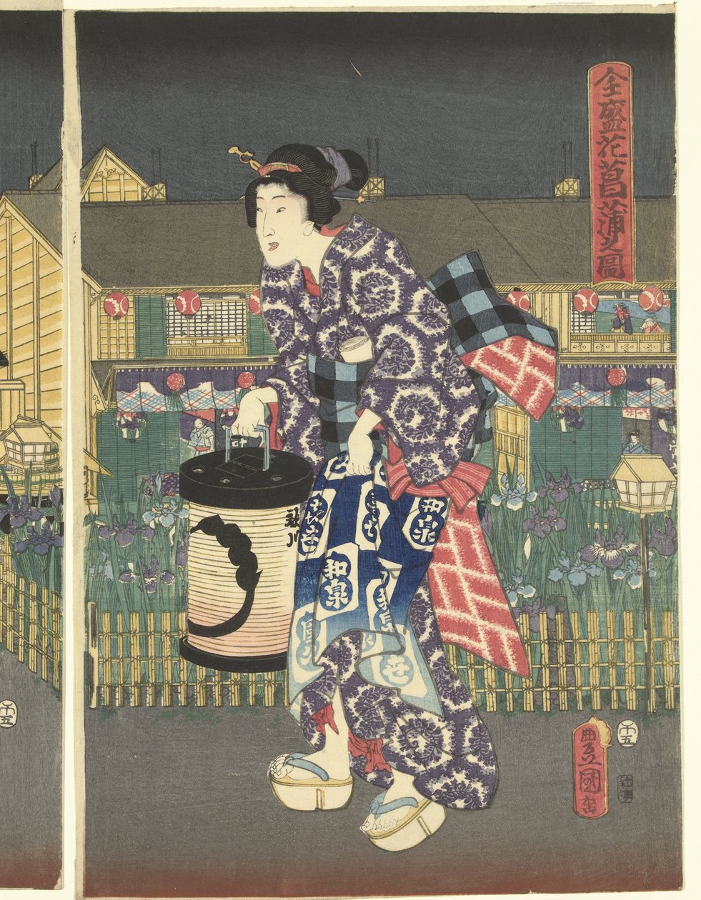 Irises in Full Bloom by Utagawa Kunisada (I)