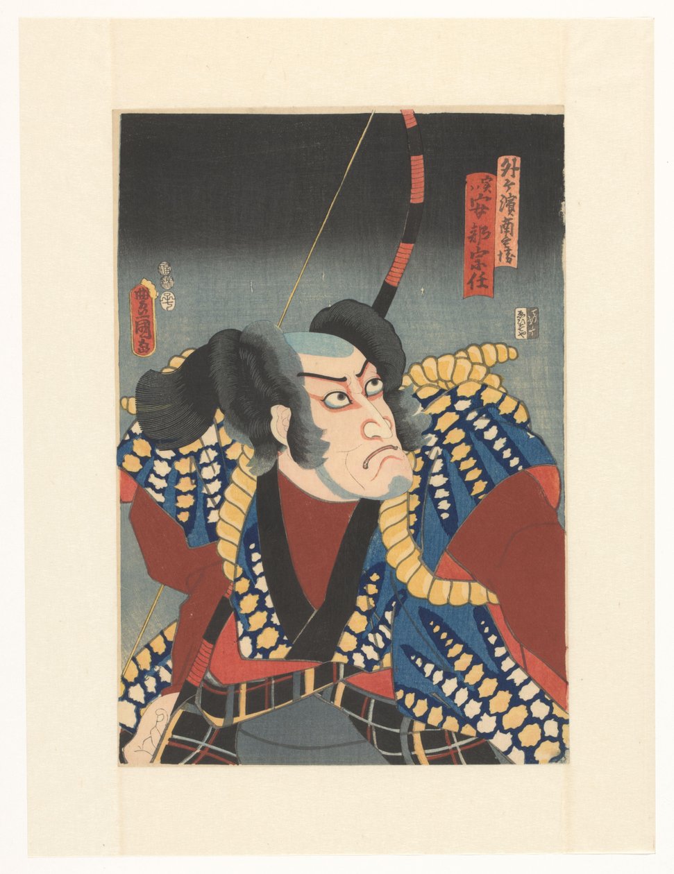 Sotogahama no Nambei with Bow on Back by Utagawa Kunisada (I)