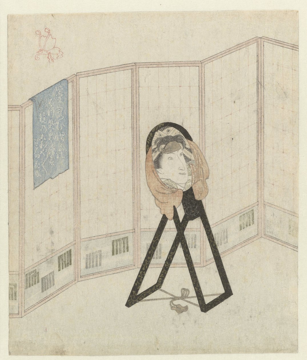 Mirror by a Room Divider by Utagawa Kunisada (I)