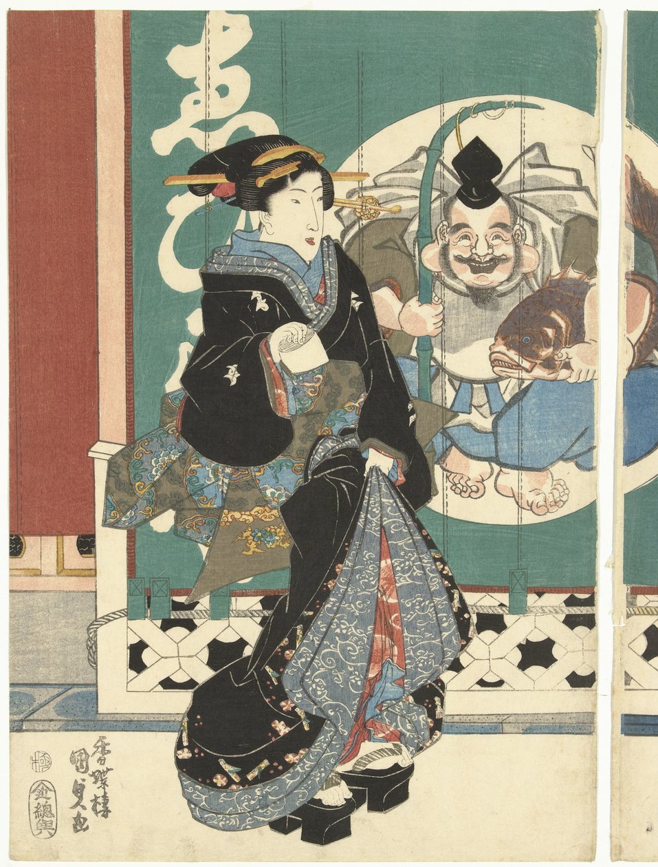 Women at the Ebisuya Shop by Utagawa Kunisada (I)