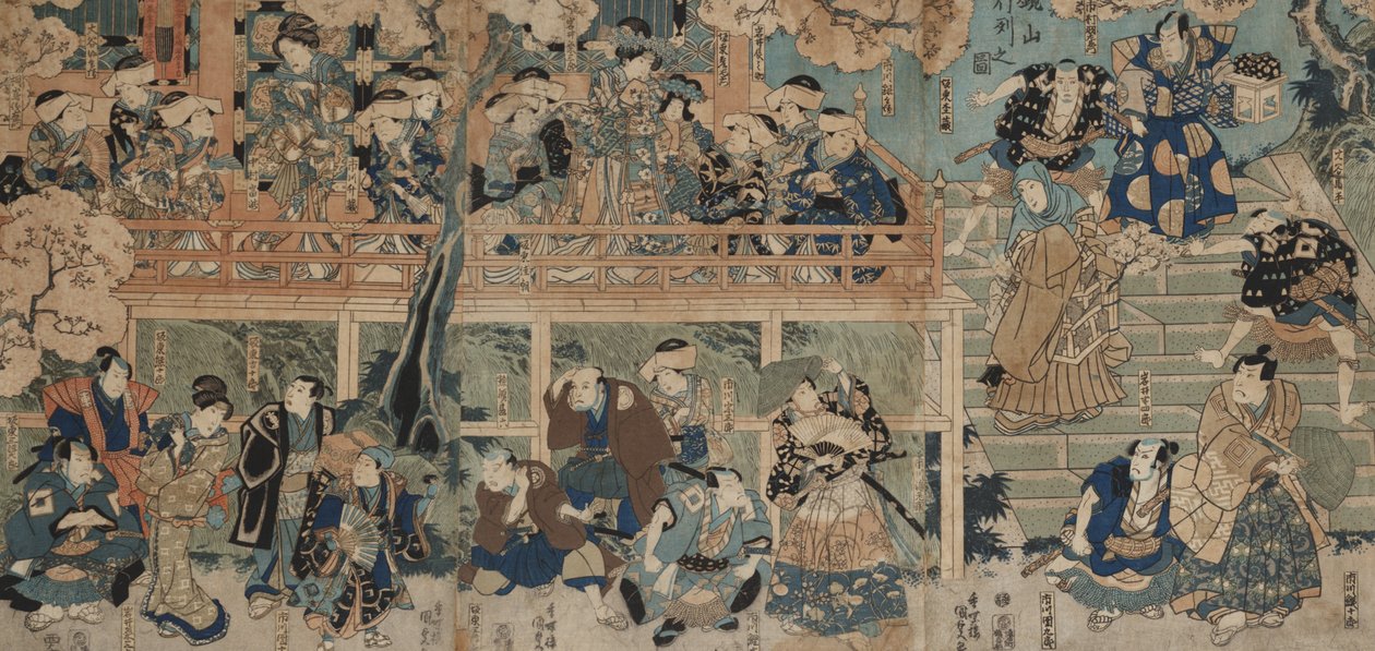 The Kagamiyama Demonstration by Utagawa Kunisada III