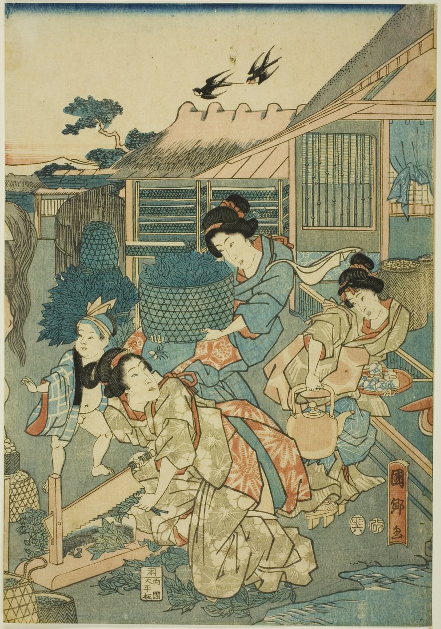 Great Prosperity at the Silk Farm by Utagawa Kunisato