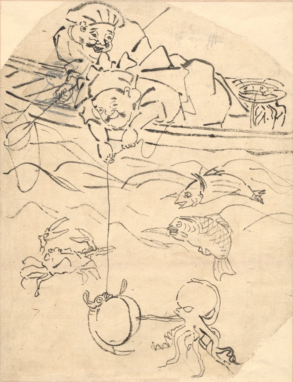 Daikoku and Ebisu, Two of the Seven Gods of Happiness by Utagawa Kuniyoshi