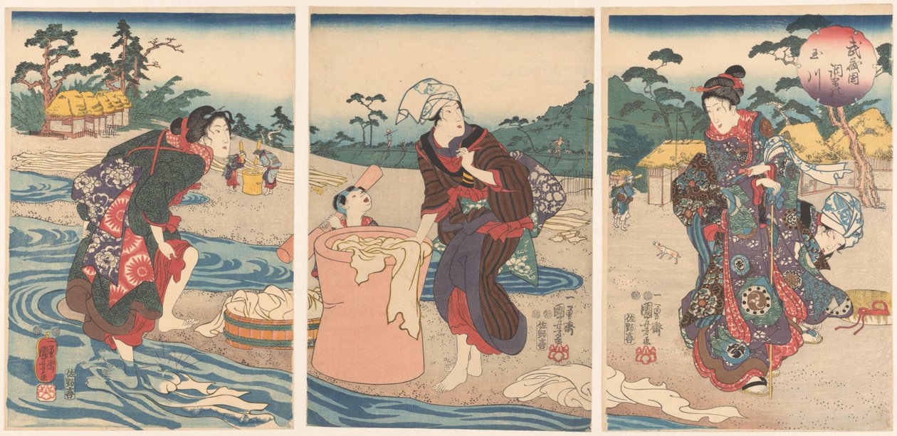 The Chofu Tama River in the Province of Musashi by Utagawa Kuniyoshi