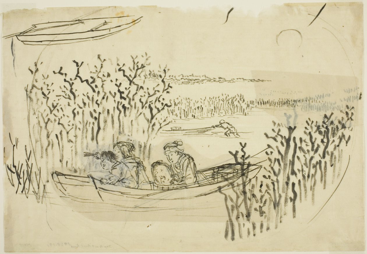Gathering Seaweed at Omori by Utagawa Kuniyoshi