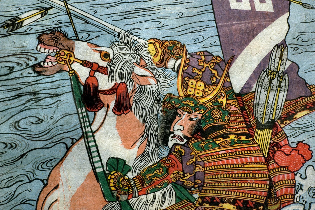 The Battle at Uji River, c.1831-32 by Utagawa Kuniyoshi