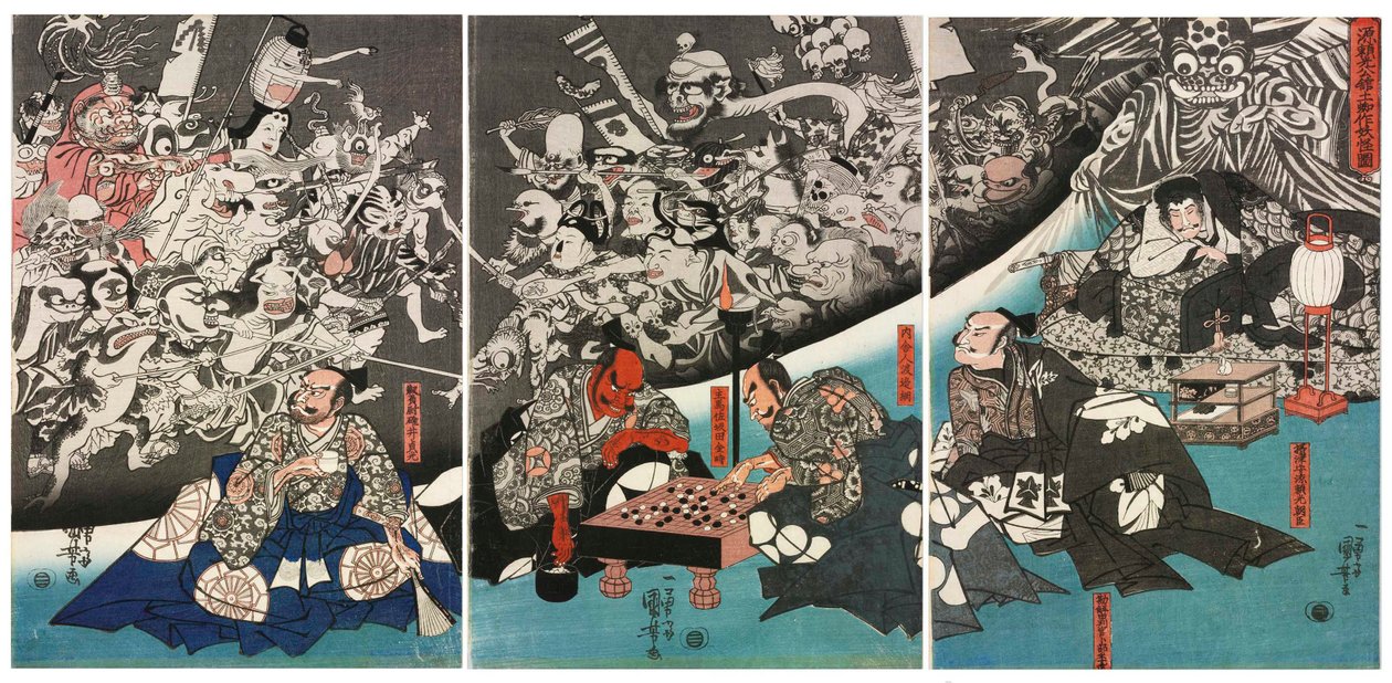 The Earth Spider Generates Monsters at the Mansion of Lord Minamoto Yorimitsu, 1843 by Utagawa Kuniyoshi