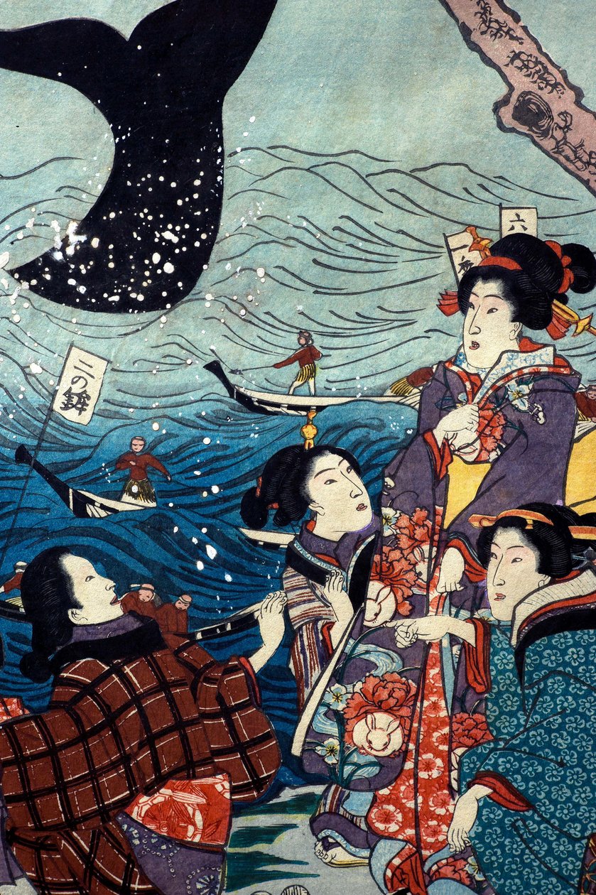 The Flourishing of Seven Coasts with Big Fish by Utagawa Kuniyoshi