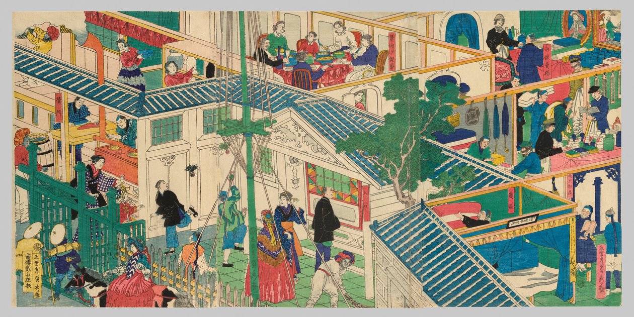 Foreign Merchant House by Utagawa Sadahide