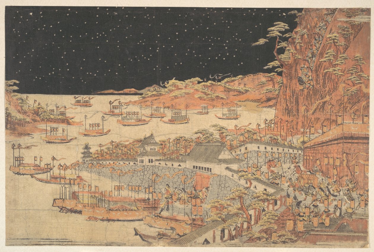 Battle of Ichi-no-tani, March 21, 1184 by Utagawa Toyoharu