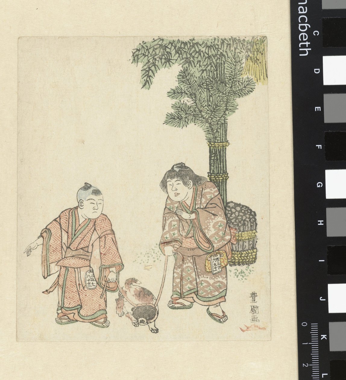 Two Boys with Dog by Utagawa Toyokuni (I)