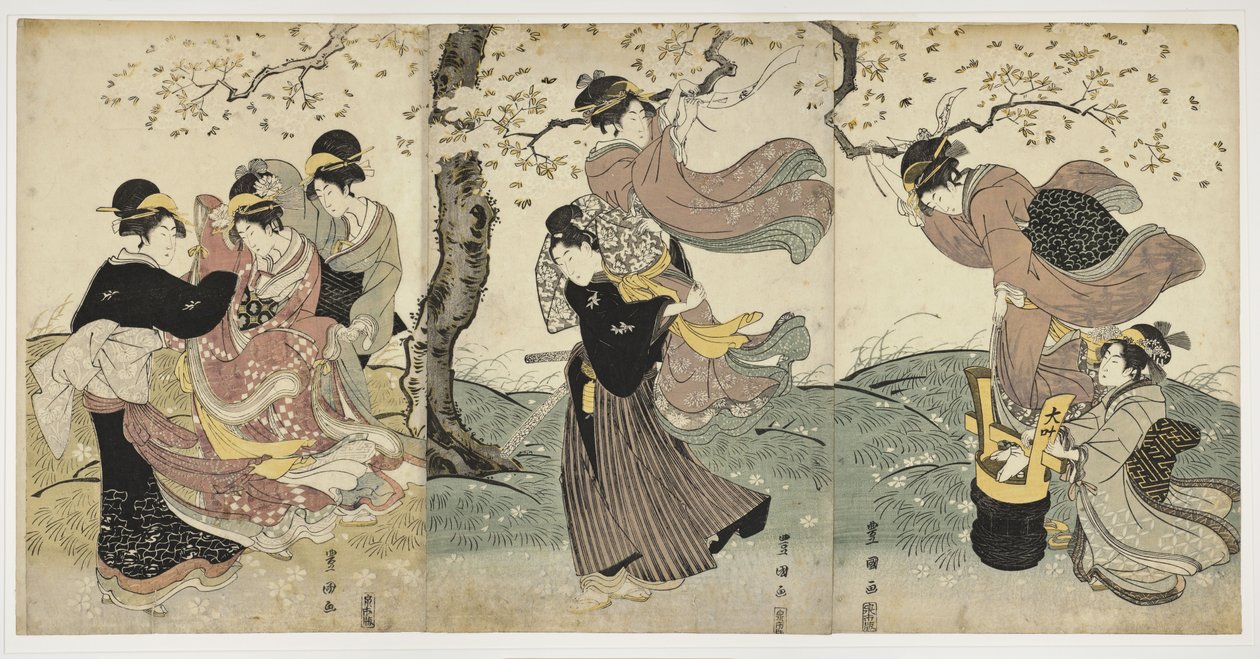 Flowers in the Wind by Utagawa Toyokuni