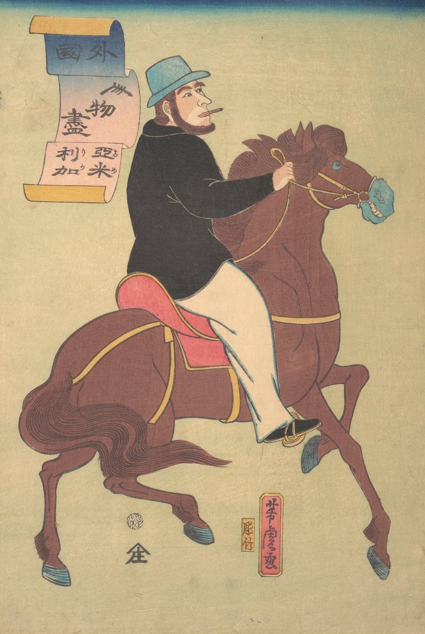 American Horseman by Utagawa Yoshitora