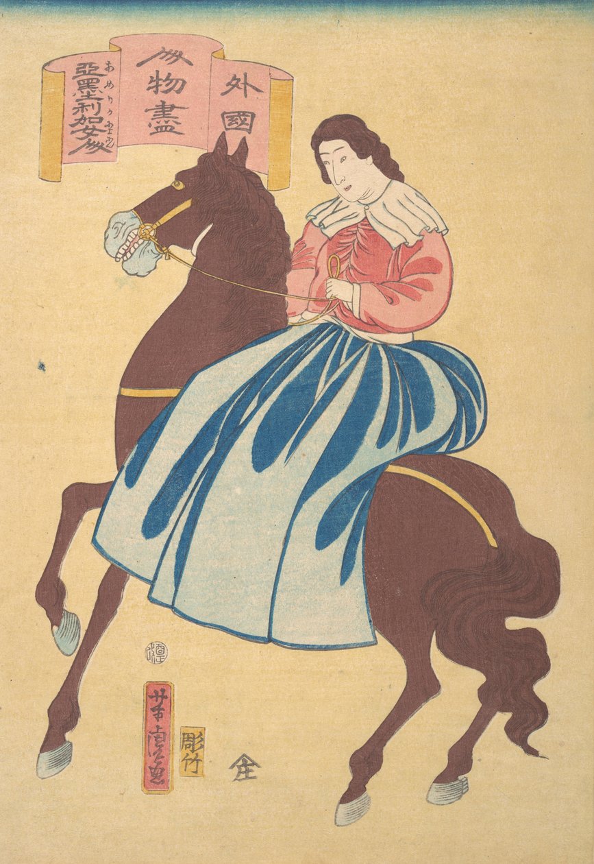 American Horsewoman by Utagawa Yoshitora