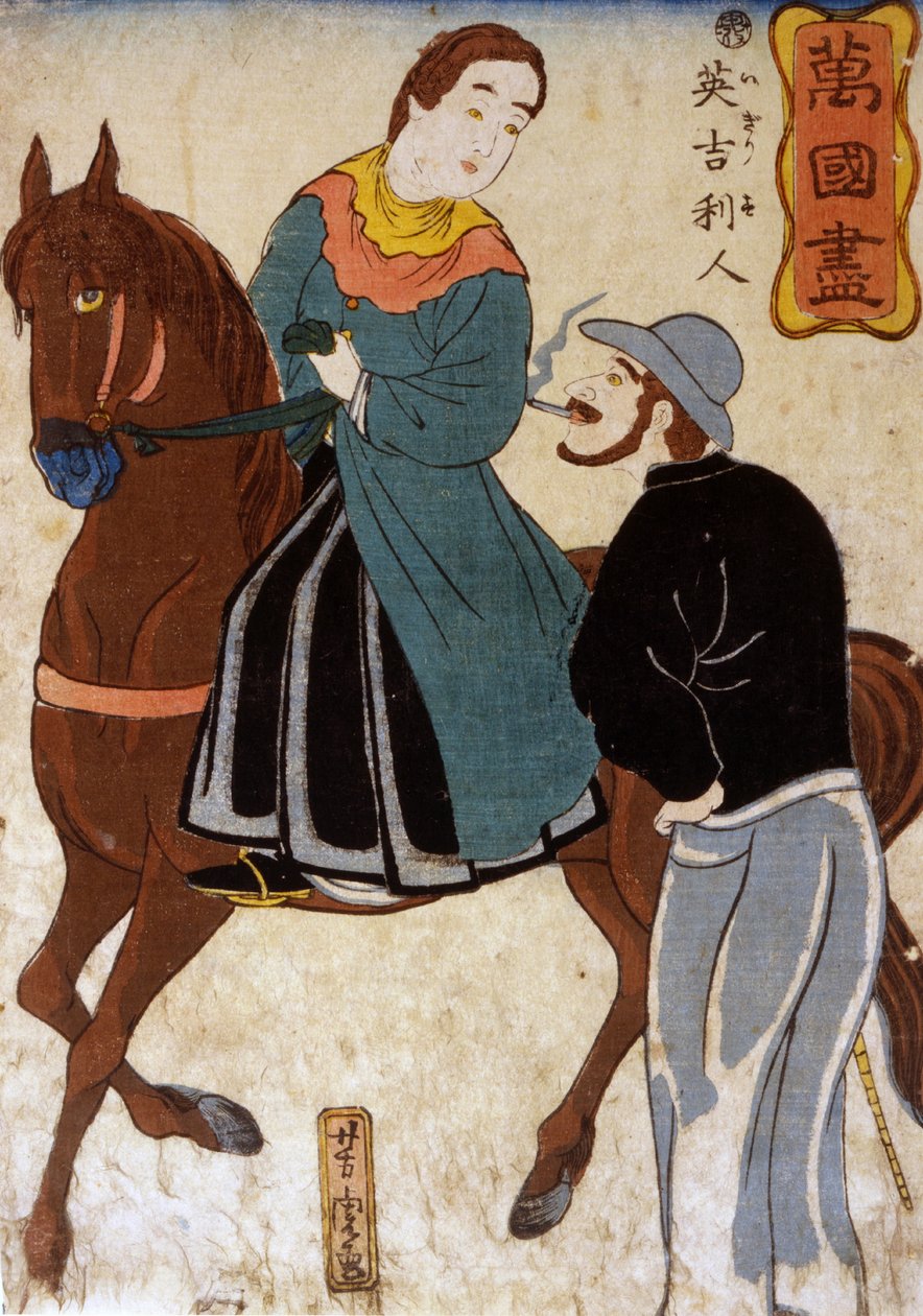 Bankoku Zukushi, Igirisujin by Utagawa Yoshitora