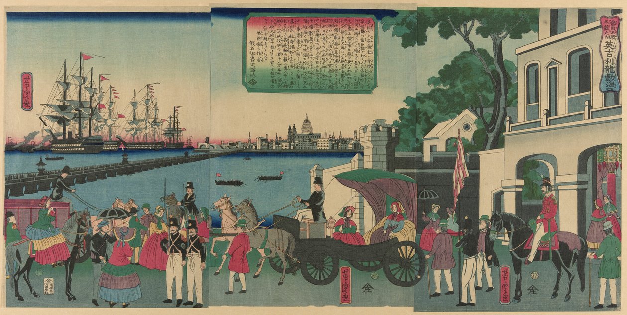 The Port of London, England, from the series "Collection of Scenic Places in Foreign Lands" by Utagawa Yoshitora