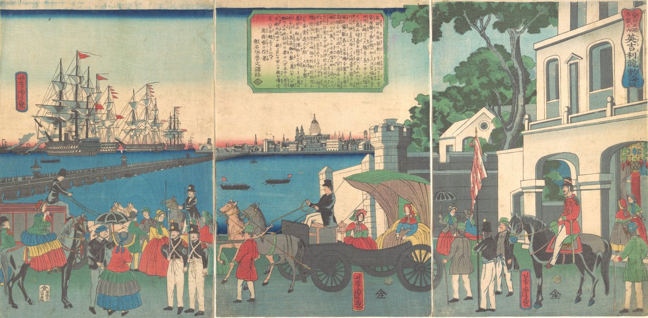 The Port of London, 2nd month, 1862 by Utagawa Yoshitora