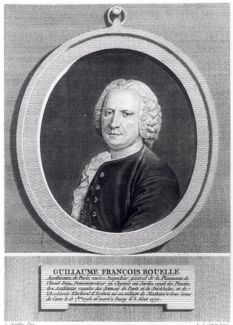 Guillaume Francois Rouelle (1703-70) engraved by Louis Jacques Cathelin (1738-1804) by V. Chevallier