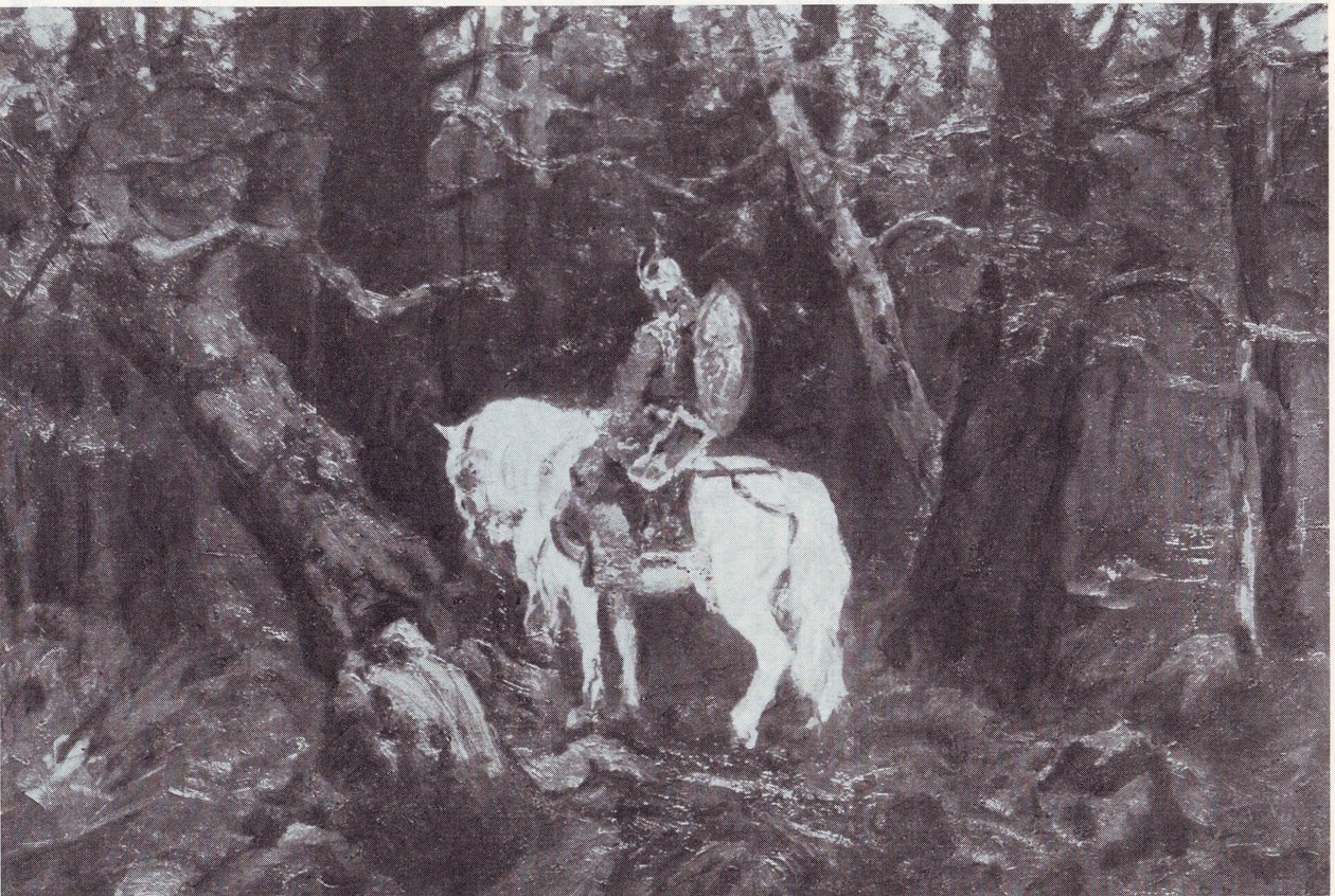 In Thought (A Knight on a Horse Enters a Dense Forest) by V.Vasnetsov