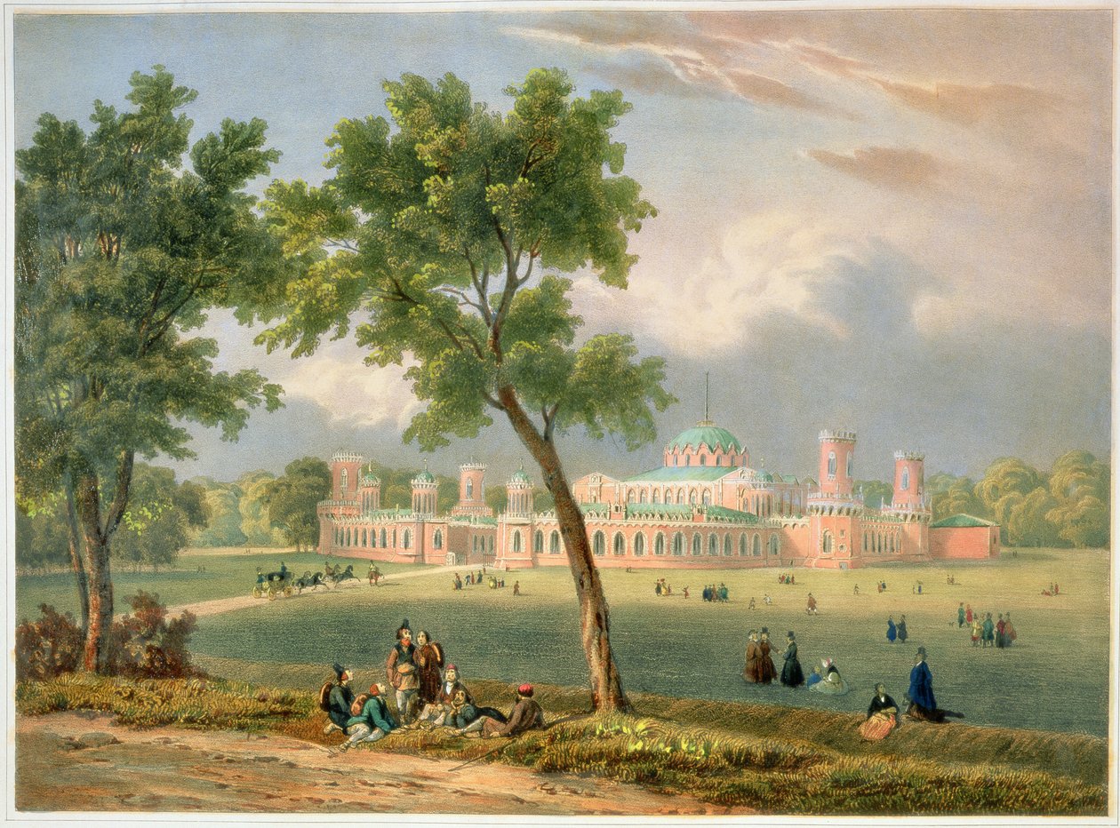 The Peter the Great Palace in Moscow, printed by Edouard Jean-Marie Hostein, published by Lemercier, Paris, 1840s by V. Adam