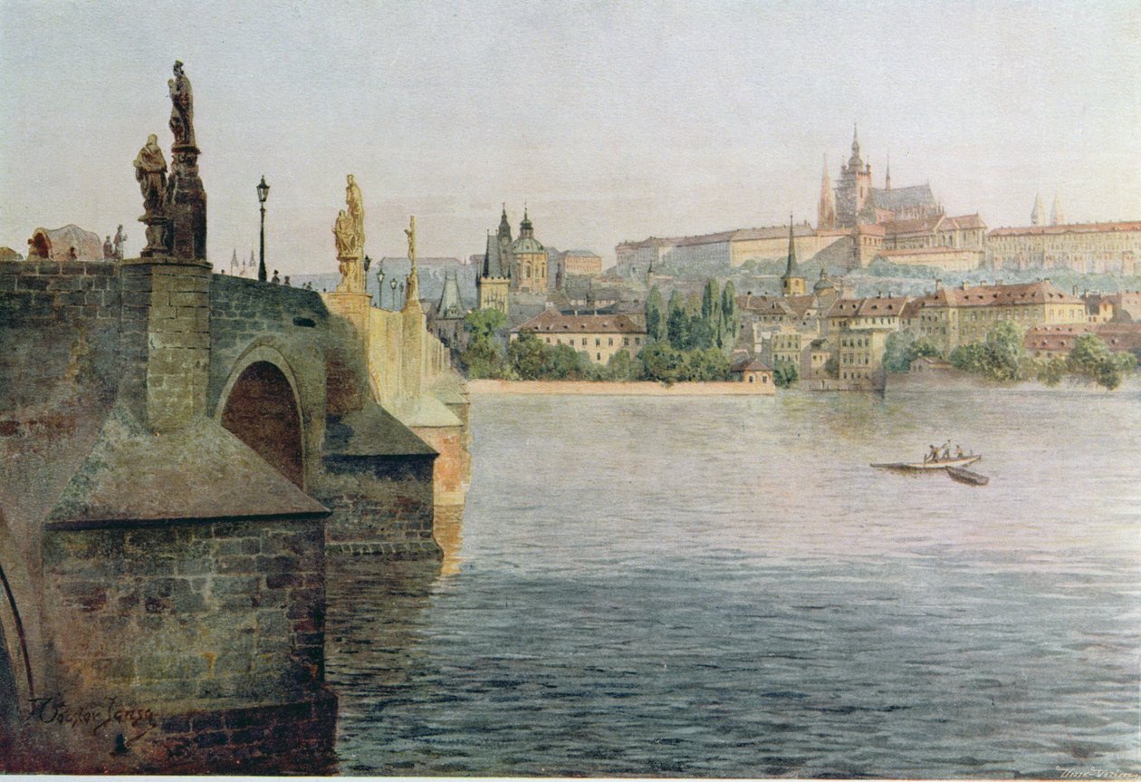 View of the Charles Bridge from Krizovnicka Namesti, from 
