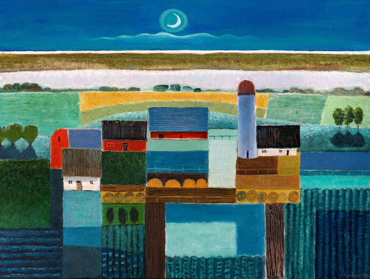 Farm At Night, 2022 by Vadym Vaskovsky
