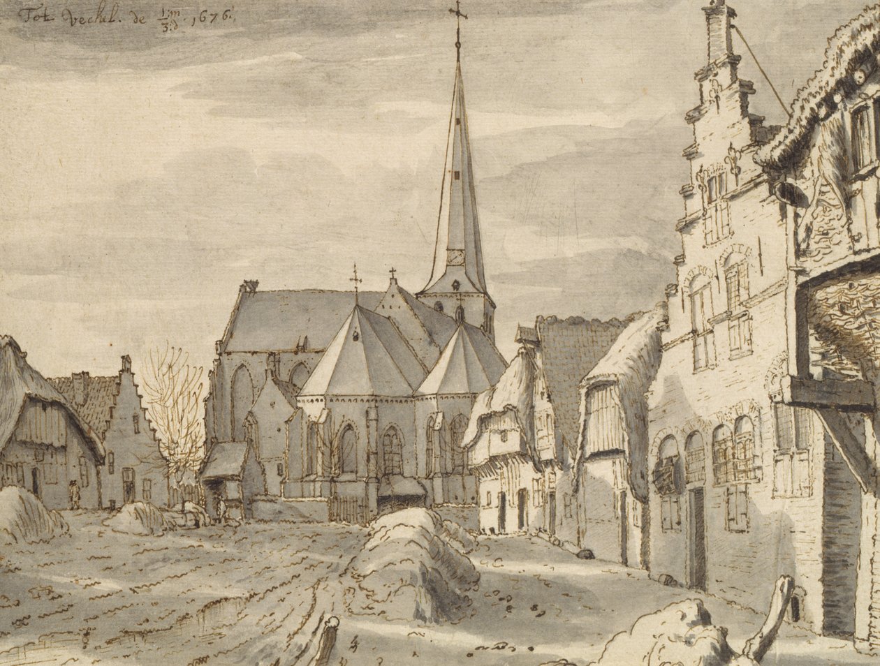In Front of the Church in Veghel, 1676 by Valentin Klotz