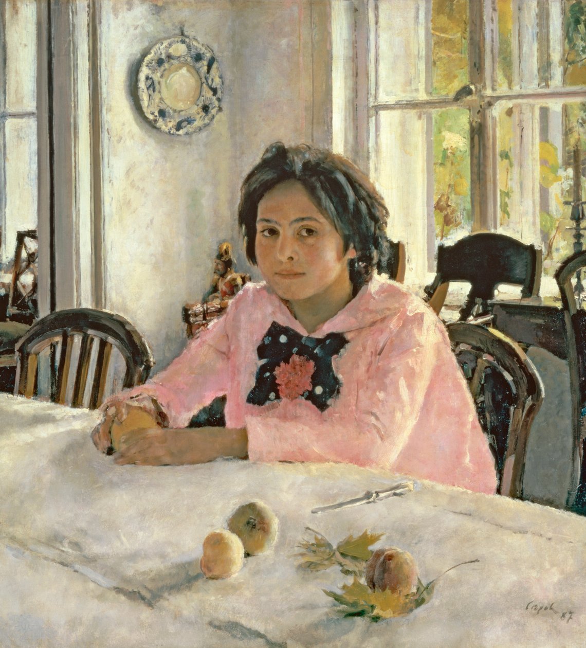 Girl with Peaches by Valentin Aleksandrovich Serov