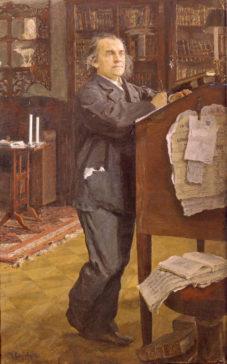 Portrait of the composer Alexander Serov 1820-1871, 1889 by Valentin Aleksandrovich Serov
