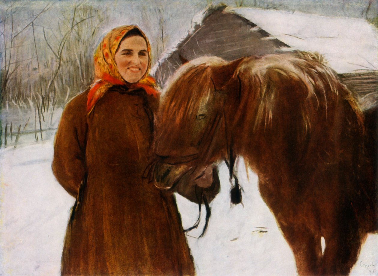 Woman with a Horse, 1898, 1965 by Valentin Serov