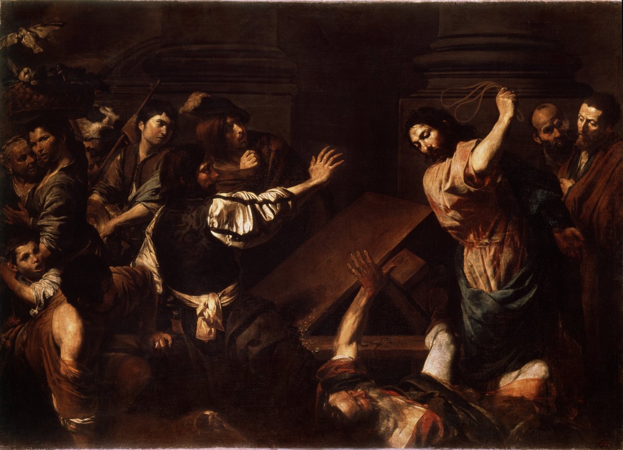 Christ Driving the Money Lenders from the Temple by Valentin de Boulogne