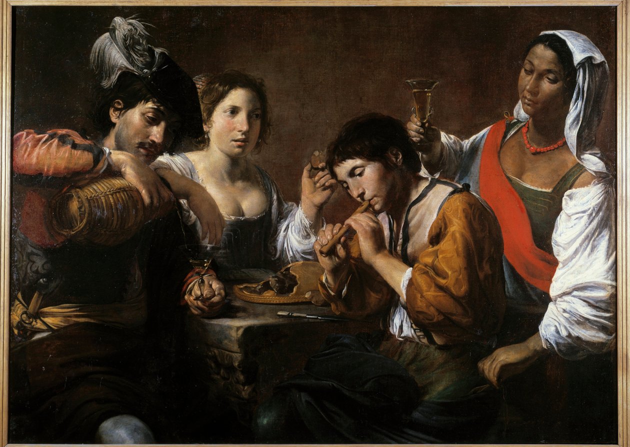 Meeting in a Cabaret by Valentin de Boulogne