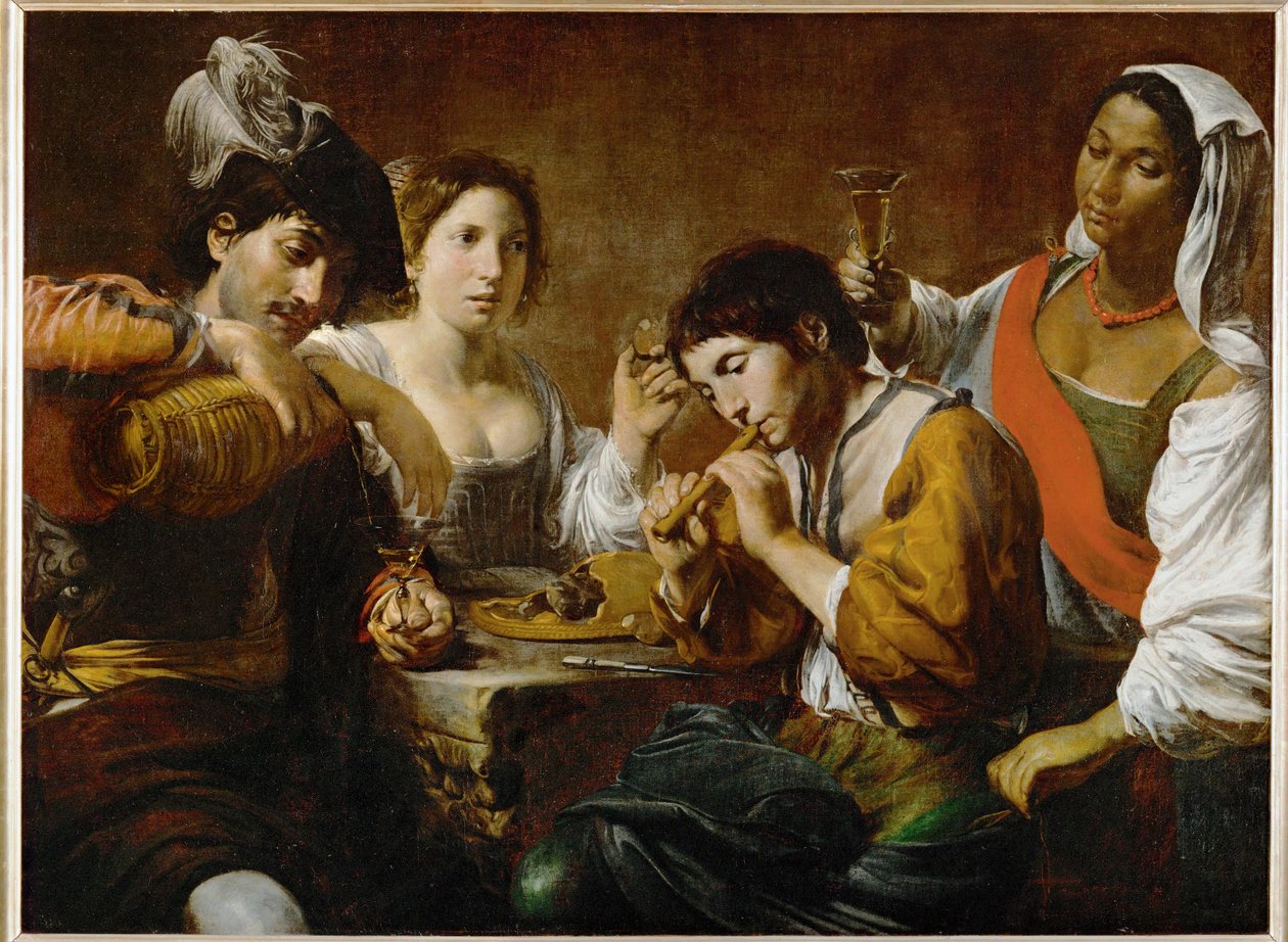 Company in a Tavern by Valentin de Boulogne