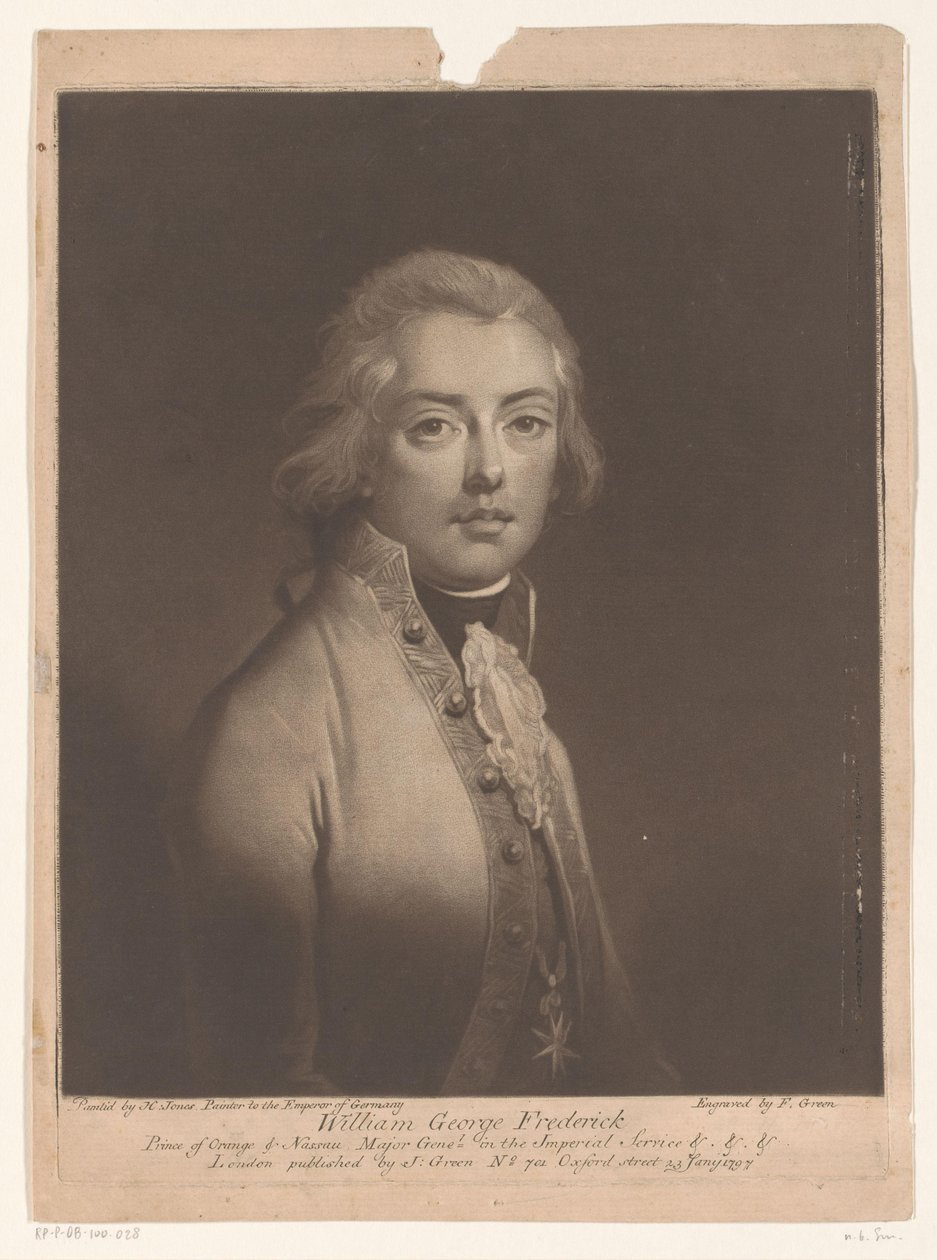 Portrait of Willem George Frederik of Orange-Nassau by Valentine Green