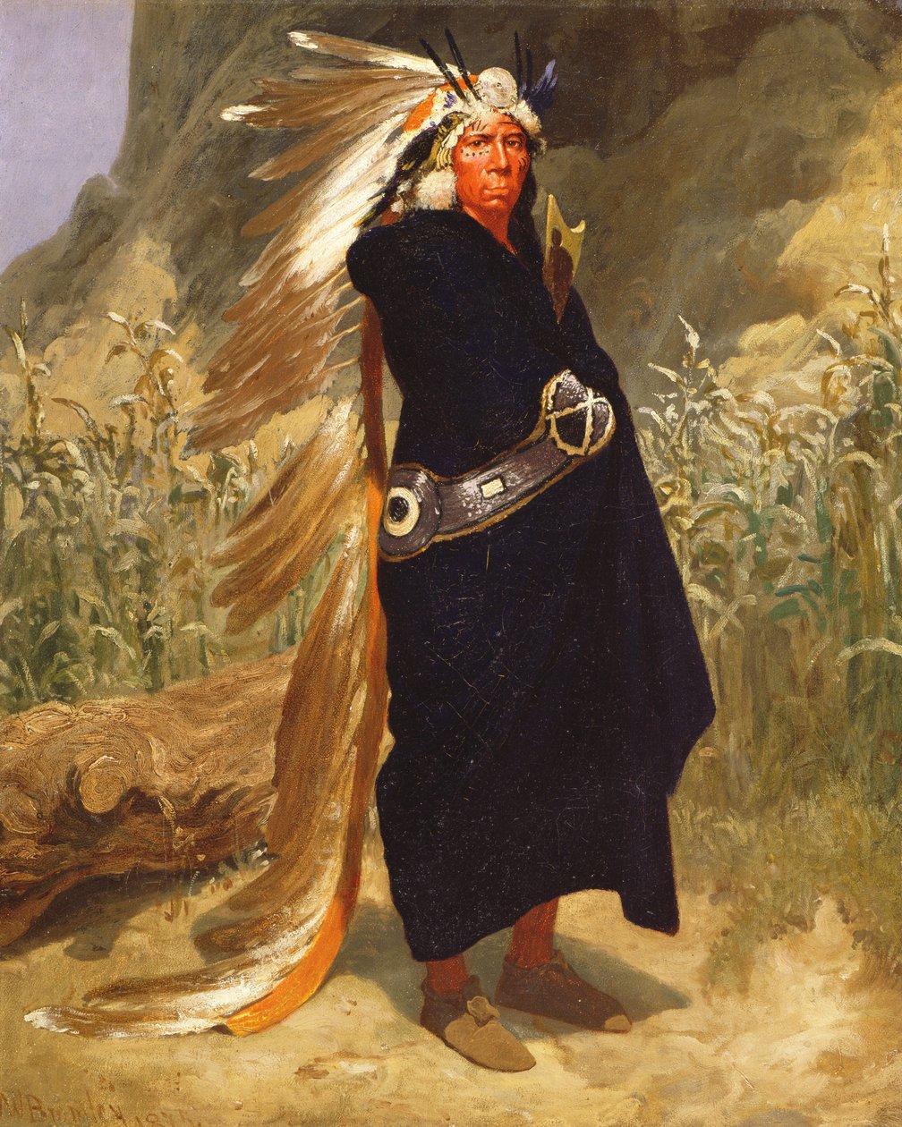 Portrait of an Indian Chief by Valentine Walter Lewis Bromley