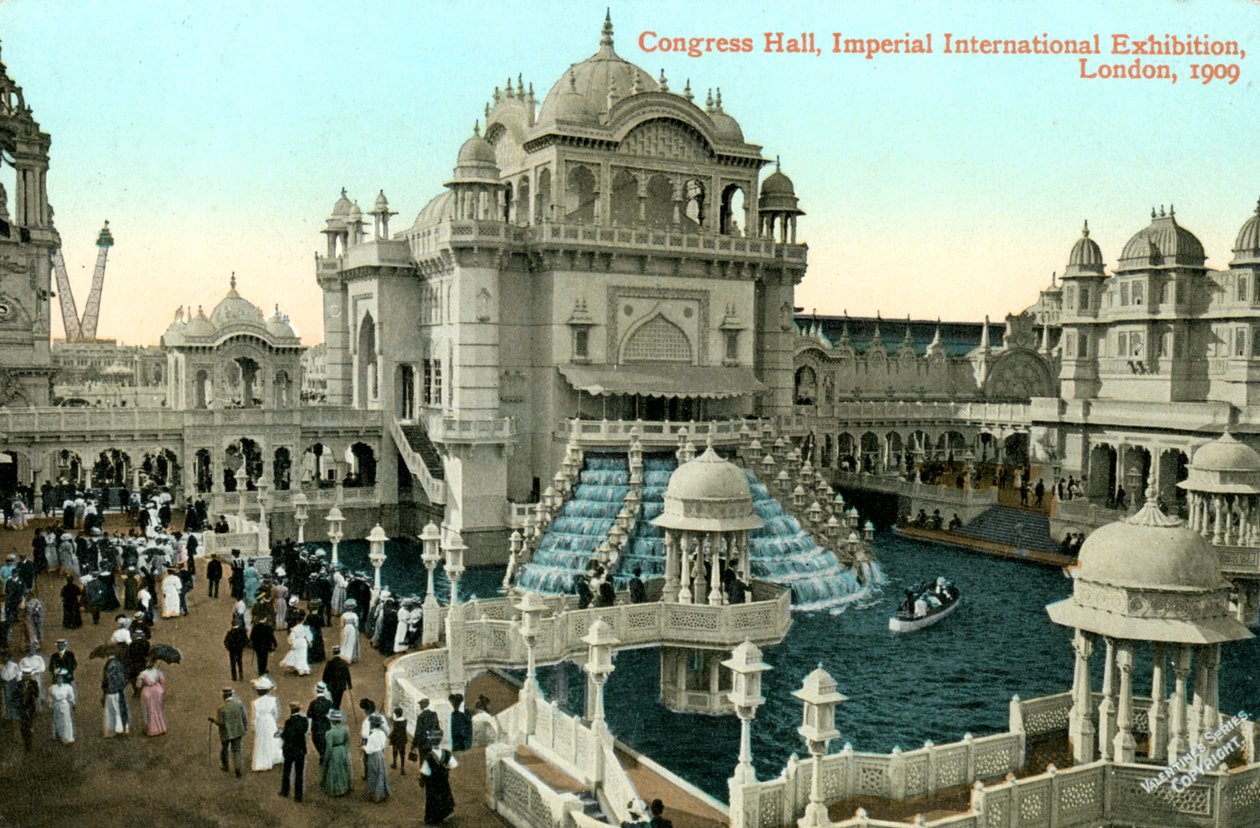 Congress Hall, Imperial International Exhibition, London by Valentine and Sons Ltd